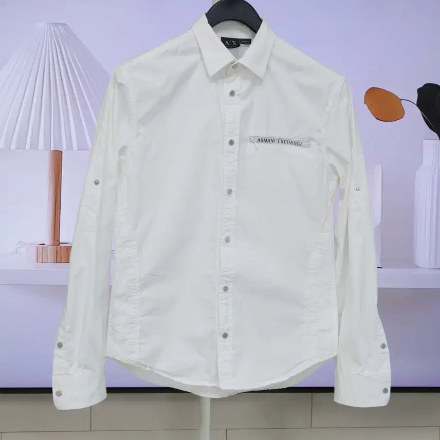 [BUNJANG] ARMANI EXCHANGE White Shirt Jacket / 핏이 참 예쁜 아르마니 화이트 셔츠자켓