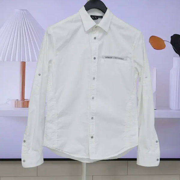 [BUNJANG] ARMANI EXCHANGE White Shirt Jacket / 핏이 참 예쁜 아르마니 화이트 셔츠자켓