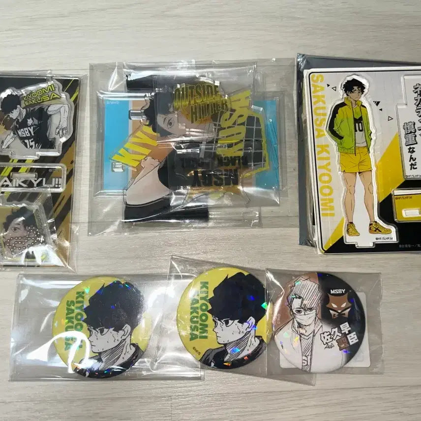 [BUNJANG] Haikyuu!! Sakusa Acrylic Standee & Banner Set / 하이큐 사쿠사 아크릴 캔뱃지 일괄 현수막 명대사 올스타전