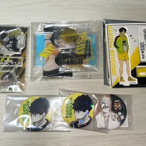 [BUNJANG] Haikyuu!! Sakusa Acrylic Standee & Banner Set / 하이큐 사쿠사 아크릴 캔뱃지 일괄 현수막 명대사 올스타전