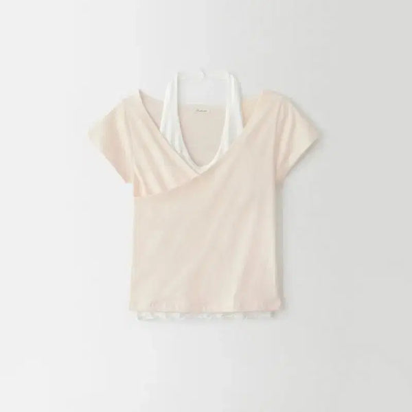 [BUNJANG] Ondemin Layered Halter Set Peach / 새상품! 온드민 레이어드 홀터 세트 피치