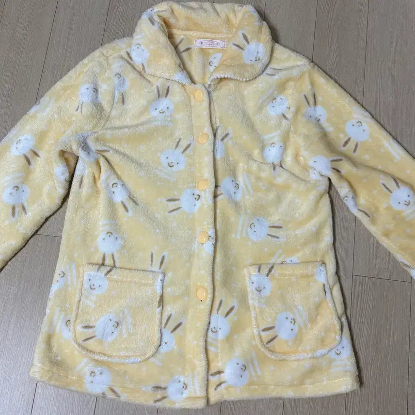 [BUNJANG] Yellow Rabbit Winter Pajama Set / 노랑 토끼 겨울 수면잠옷 세트 파자마 잠옷