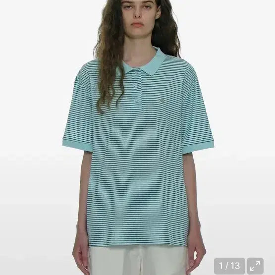 [BUNJANG] Mintcore Partimento Women's Stripe Short-Sleeve T-Shirt / 민트코어 파르티멘토 우먼 스트라이프