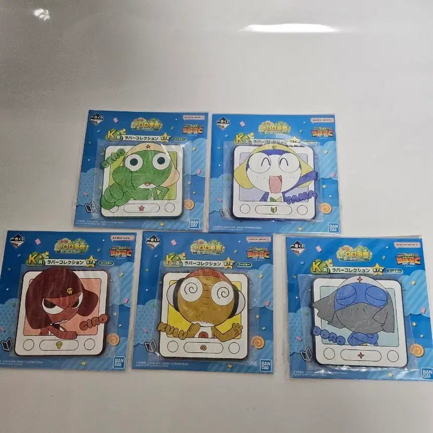 [BUNJANG] Keroro Gunsou Ichiban Kuji K Prize Rubber Charm Set / 5종일괄)케로로 제일복권 K상 고무 하위상 개구리중사케로로 이치방쿠지