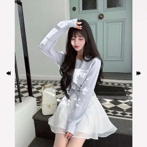 [BUNJANG] Mayyun Veil Silk Mini Skirt White M / 메이윤 베일 실크 미니스커트 M