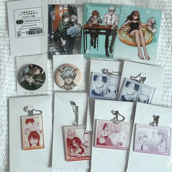 [BUNJANG] Himuro Yukiya & Fuyutsuki Mio Ice Element Anime Keyring Bundle Set / 빙속성 남자와 쿨한 동료여자 히무로 유키야 후유츠키 미오 애니메이트 쿠지 아크릴 키링