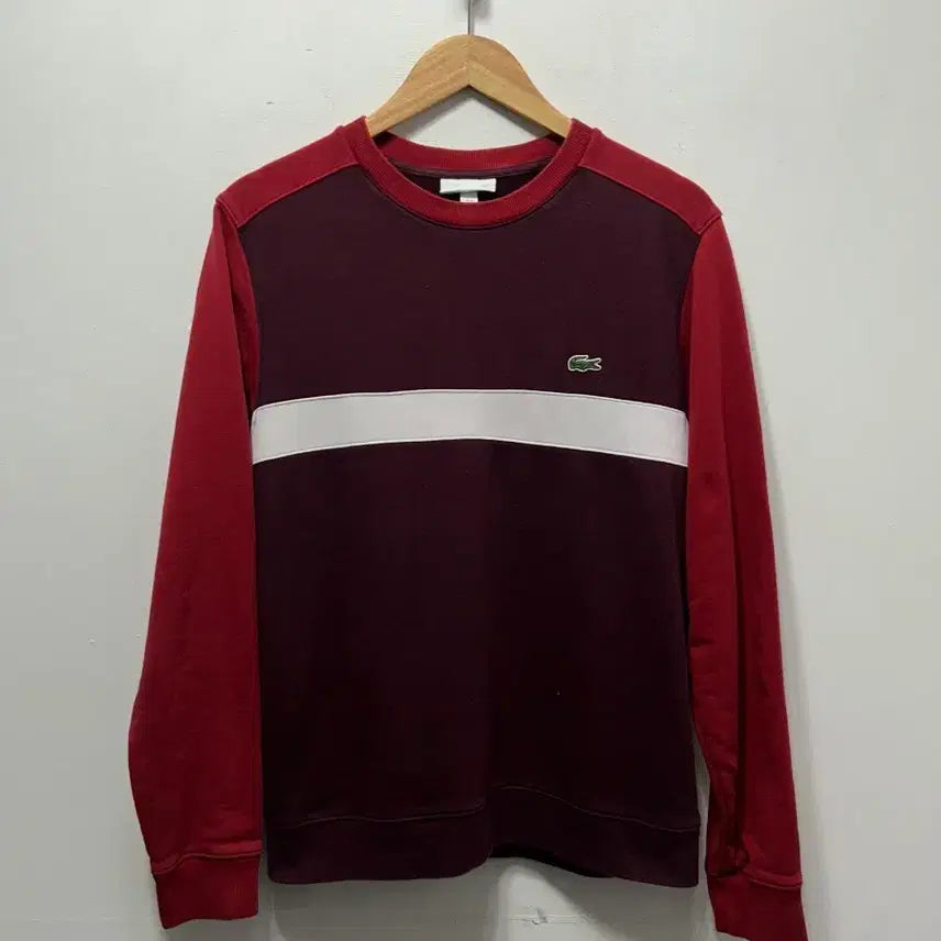 [BUNJANG] Lacoste Sweatshirt Burgundy Red M / 라코스테 맨투맨 버건디 레드 M