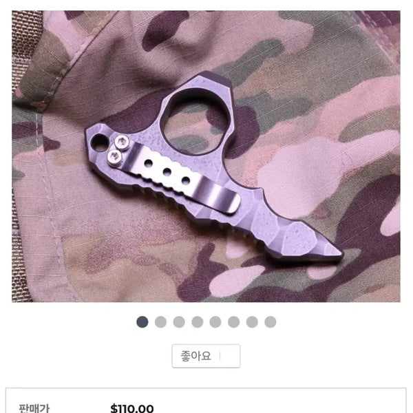[BUNJANG] Redops Titanium Knuckle & Spyderco Knife Sticker Set / 레이돕스 티타늄 너클, 스파이더코 나이프 스티커