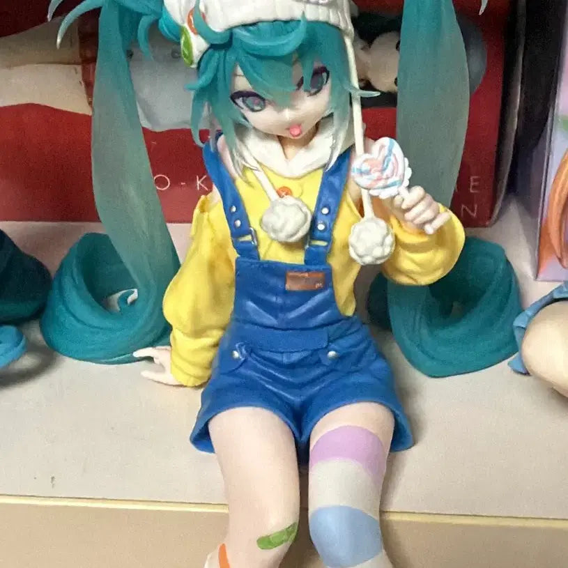 [BUNJANG] Hatsune Miku Lollipop Noodle Stopper Figure / 하츠네 미쿠 롤리팝 누들스토퍼 피규어