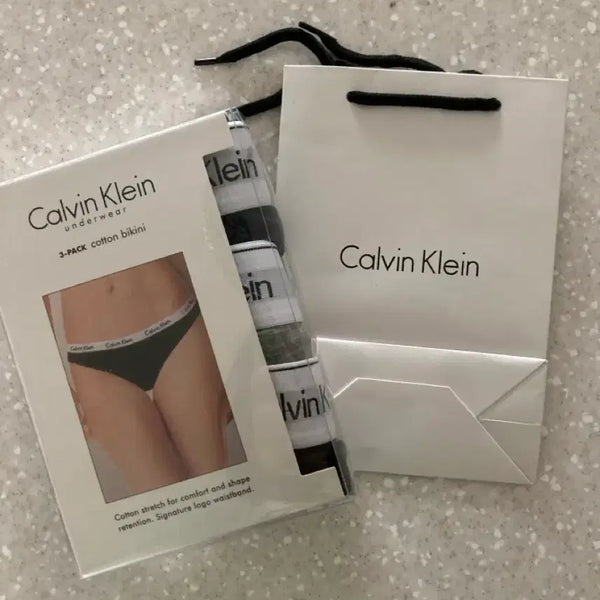 [BUNJANG] Calvin Klein Cotton Bikini Underwear 3-Pack / 캘빈클라인 속옷 3팩 코튼 비키니