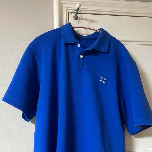[BUNJANG] Ader Error Short Sleeve Polo T-Shirt Blue (M) / 아더에러 반팔 카라티 블루(M사이즈)