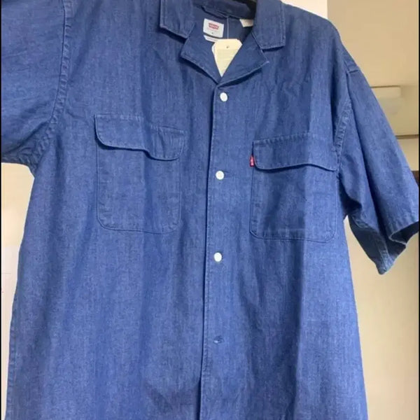 [BUNJANG] Levi's Coolmax Denim Short-Sleeve Shirt / (새상품) 리바이스 쿨맥스 데님 반팔 셔츠