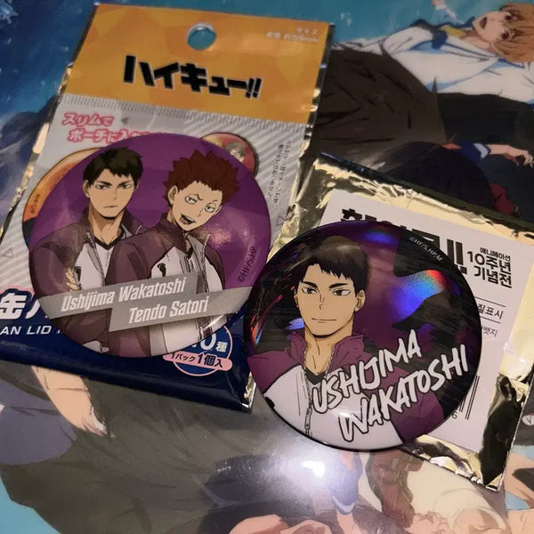 [BUNJANG] Haikyuu!! Wakatoshi Ushijima Can Badge & Daiso Mirror Set / [하이큐] 우시지마 와카토시 캔뱃지 다이소 거울