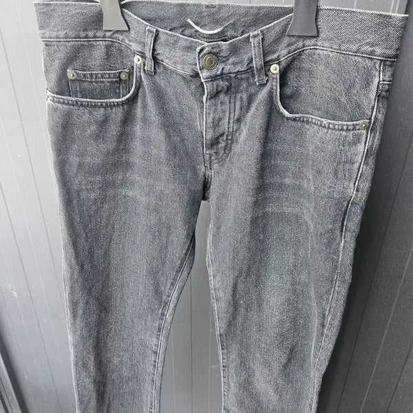 [BUNJANG] Saint Laurent Cut Hem Black Denim Pants / 30 생로랑 정품 밑단 CUT 흑청 데님 팬츠