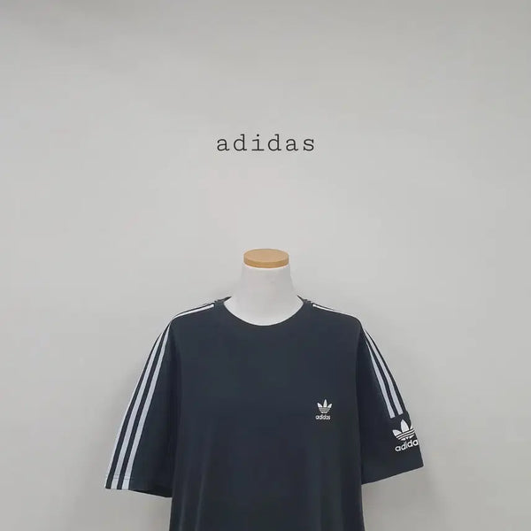 [BUNJANG] Adidas Trefoil Logo Black T-Shirt / No.26072606 아디다스 반팔티 삼선  로고 블랙반팔
