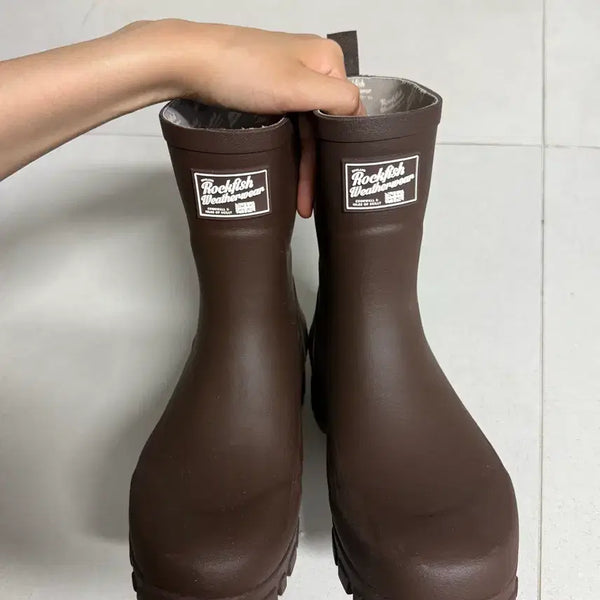 [BUNJANG] Rockfish Weatherwear Rain Boots Brown / 락피쉬 웨더웨어 레인부츠 브라운
