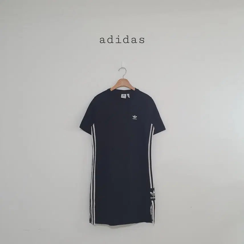 [BUNJANG] Adidas Originals Three-Stripes Short Sleeve Dress Black / No.26072609 아디다스 오리지널스 삼선 원피스 블랙