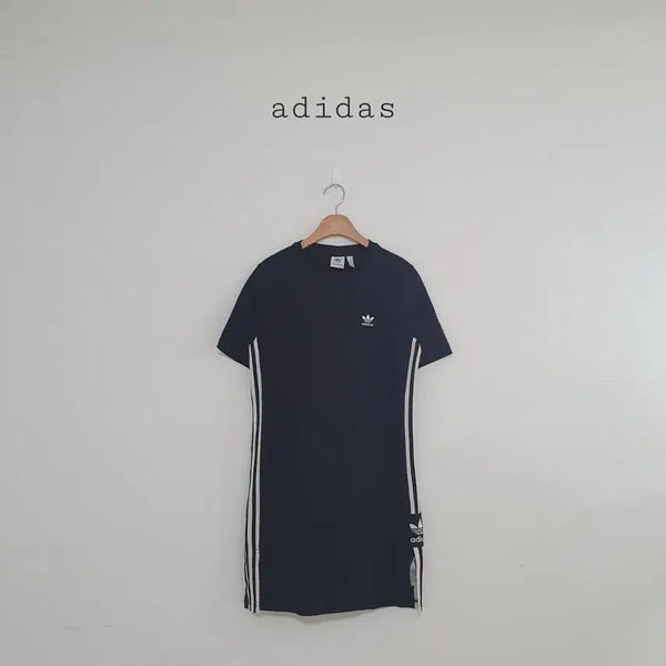 [BUNJANG] Adidas Originals Three-Stripes Short Sleeve Dress Black / No.26072609 아디다스 오리지널스 삼선 원피스 블랙