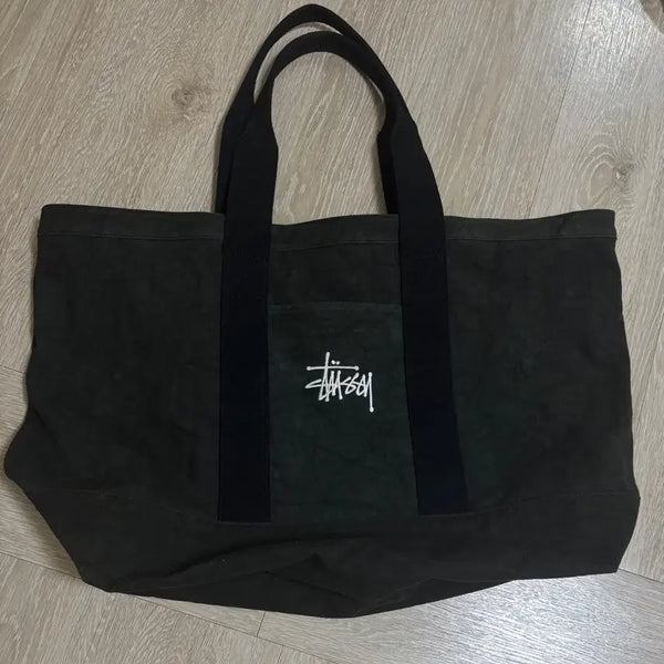 [BUNJANG] Stussy Canvas Washed Extra Large Tote Bag Black / 스투시 캔버스 워시드 토트백 블랙