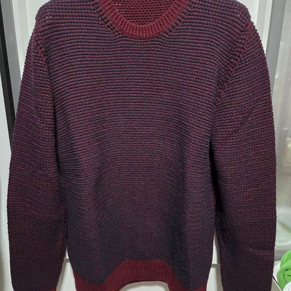 [BUNJANG] Slowear Zanone Burgundy Knit Sweater / 슬로웨어 자노네 버건디 니트