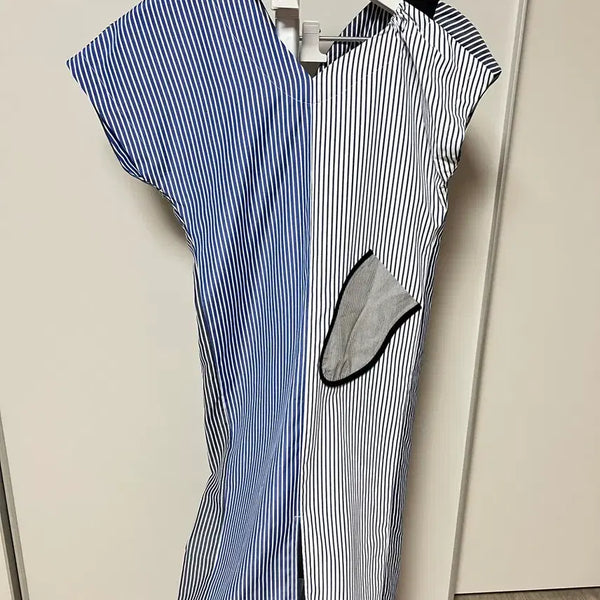 [BUNJANG] Ecomma-e Striped Shirt Dress / 이콤마이 스트라이프 셔츠원피스