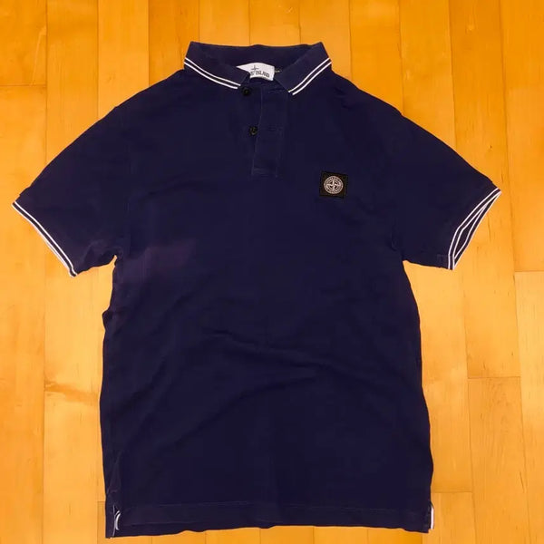 [BUNJANG] Stone Island Navy Polo Shirt / 스톤아일랜드 네이비 폴로티 카라티