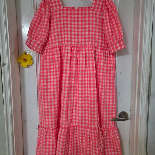 [BUNJANG] Cool Cotton Long Dress / 여름 시원한 고급스러운 디자인이쁜. 지지미 면. 롱원피스. 거의새거