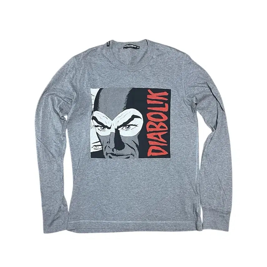 [BUNJANG] Dolce & Gabbana Diabolik Long Sleeve T-Shirt Grey / 돌체앤가바나 디아볼릭 긴팔 티셔츠 그레이
