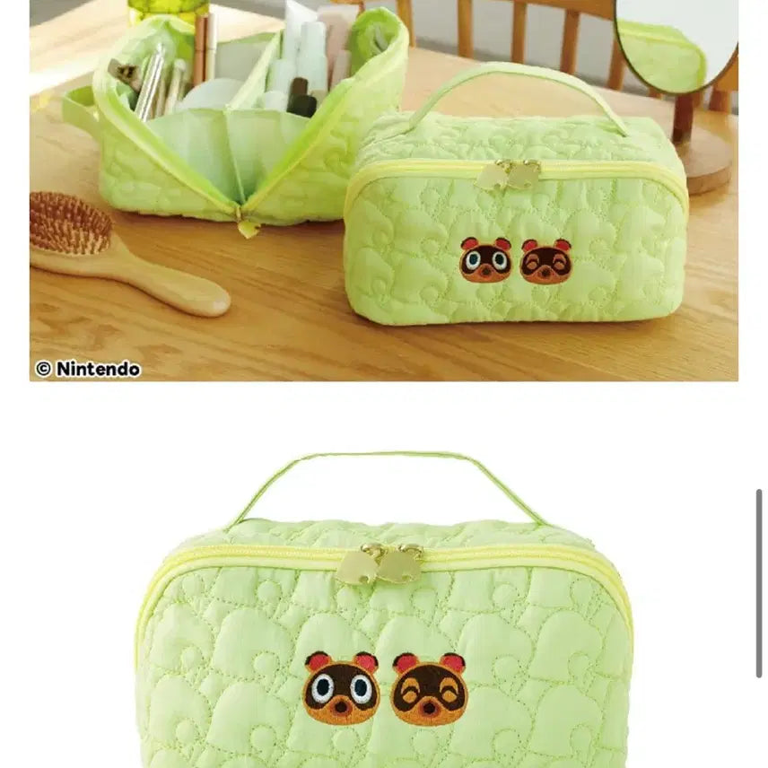 [BUNJANG] Nintendo Animal Crossing Kkondol Quilted Pouch / 닌텐도 모여봐요 동물의 숲 콩돌 퀄팅 파우치