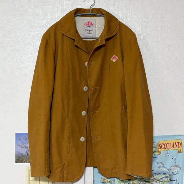 [BUNJANG] DANTON Cotton Shawl Collar French Work Jacket (Size 40) / 단톤 코튼 숄카라 프렌치 워크자켓 (40)