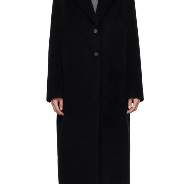 [BUNJANG] Re917 Black Cashmere Single Breasted Coat / 르917 블랙 캐시미어 싱글 브레스트코트