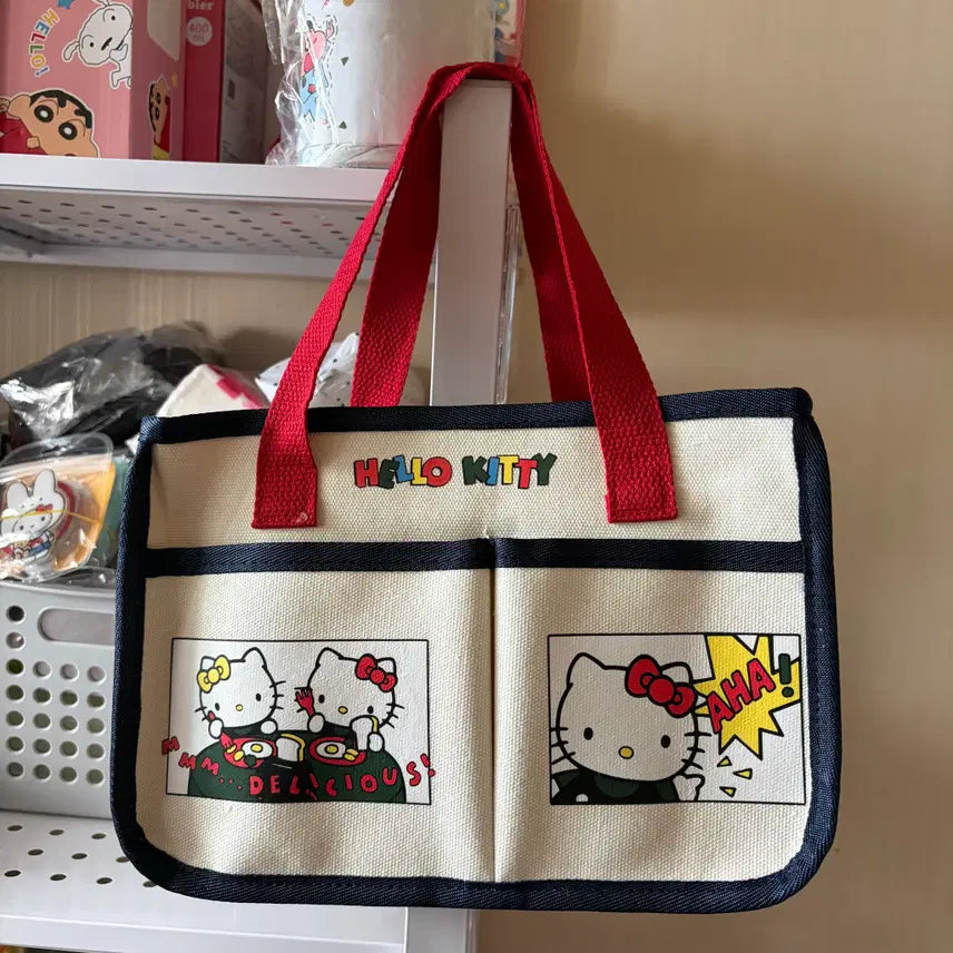 [BUNJANG] Hello Kitty 50th Anniversary Tote Bag Canvas Bag / [정품/새상품] 헬로키티 50주년 기념 토트백 캔버스 가방
