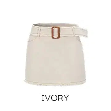 [BUNJANG] Low-Rise Mini Skirt - Ivory, Size S / 로우라이즈 스커트 아이보리s