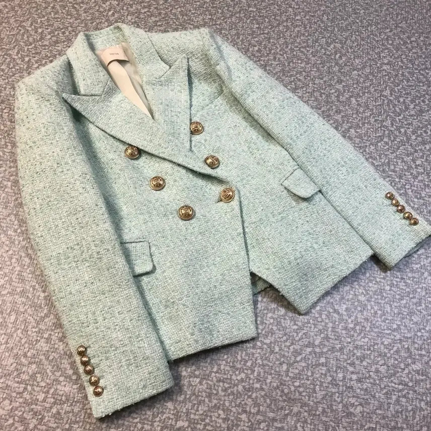[BUNJANG] Blingtae Thetae Tweed Jacket Mint / 블링태 더태 트위드 자켓 민트 thetae