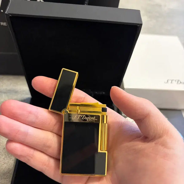 [BUNJANG] S.T. Dupont Line 2 Black Laker Lighter - Brand New / 듀퐁라이터 라인2 블랙래커 쌍불 새상품 (일시품절)