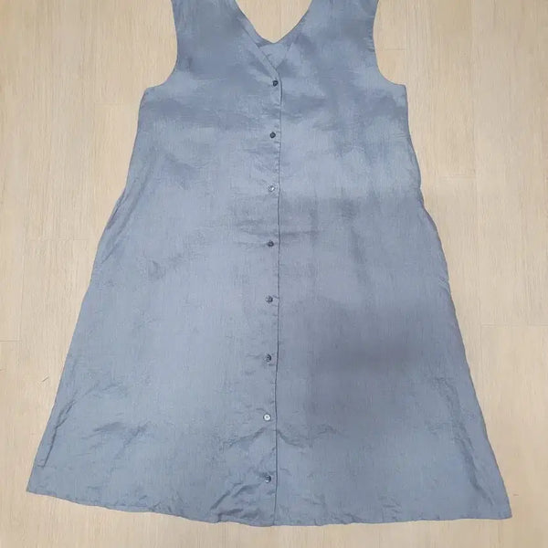 [BUNJANG] Linen V-Neck Sleeveless Maxi Dress / 브이넥 린넨 민소매 원피스(프리)