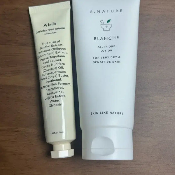 [BUNJANG] S-Nature Blanche Aquaring Cream Bundle Set / 2개일괄 새상품)에스네이처 수분크림 블랑쉬 아비브 부활초크림 뉴트리션 튜브