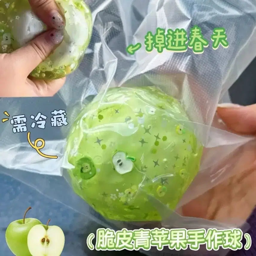 [BUNJANG] Green Apple Squishy Toy / (새상품) 청사과 왁뿌볼 왁뿌 샤오홍슈 슬랑이 말랑이 청사과 슬랑이