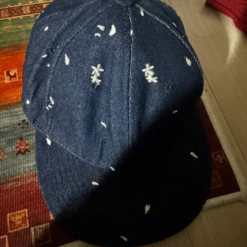 [BUNJANG] Denim Pattern Ball Cap / (미착용) 데님 패턴 볼캡