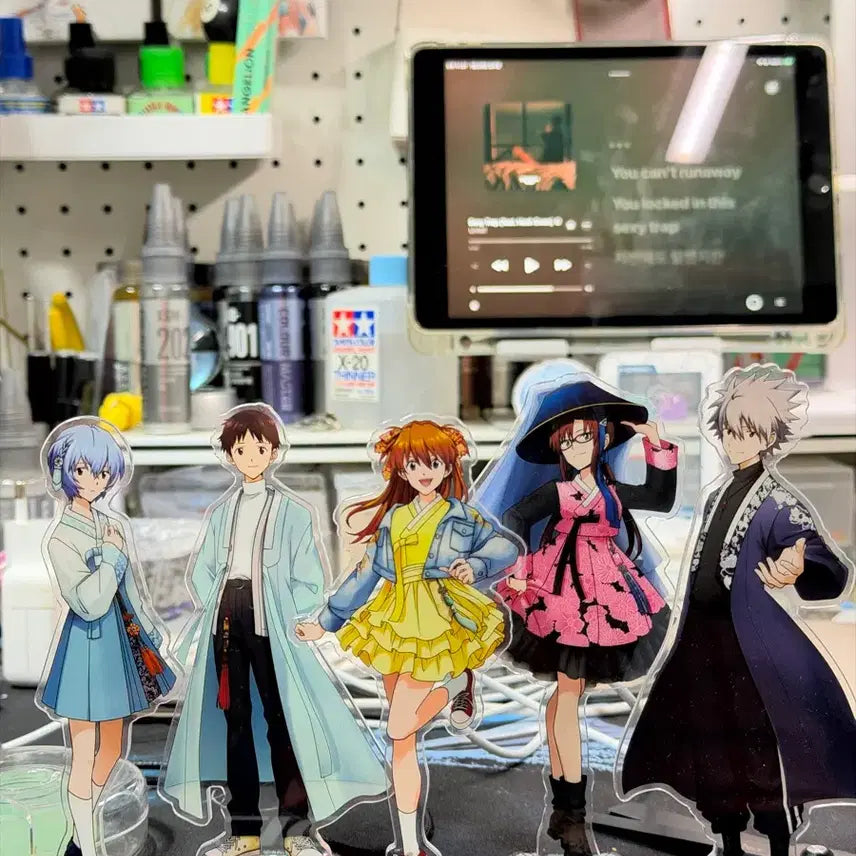 [BUNJANG] Evangelion Hanbok Acrylic Stand / 에반게리온 한복 아크릴 스탠드