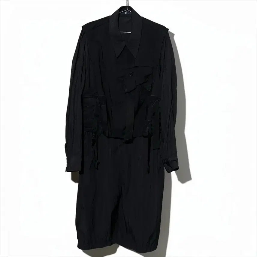 [BUNJANG] Yohji Yamamoto Y's Gender Neutral Layered Single Jacket / [3] 요지 야마모토 Ys Gender Neutral 베스트 레이어드 자켓