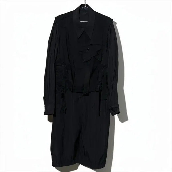 [BUNJANG] Yohji Yamamoto Y's Gender Neutral Layered Single Jacket / [3] 요지 야마모토 Ys Gender Neutral 베스트 레이어드 자켓