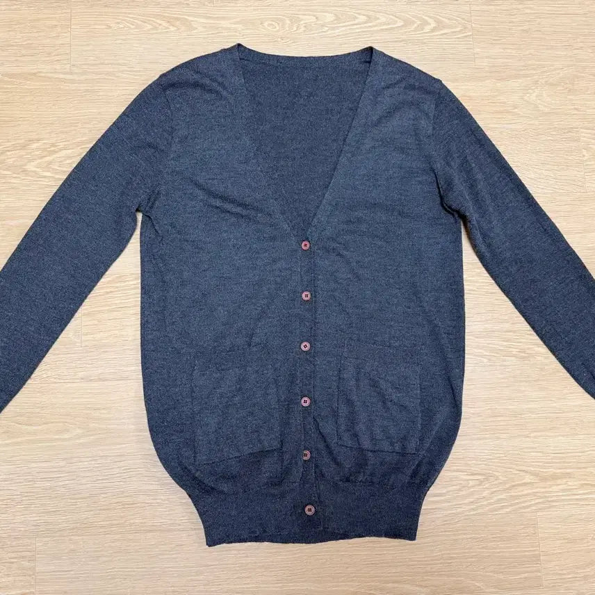 [BUNJANG] Charcoal Grey Knit Cardigan / 진그레이 니트 가디건