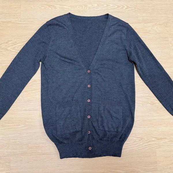 [BUNJANG] Charcoal Grey Knit Cardigan / 진그레이 니트 가디건