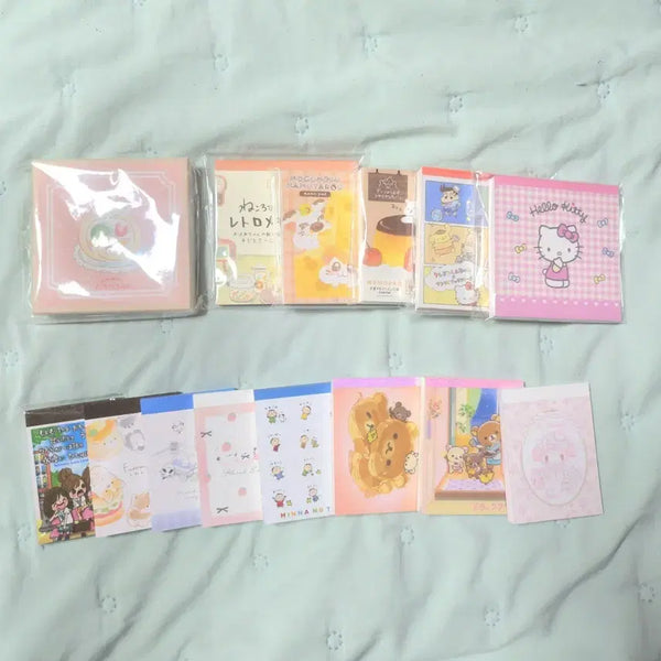 [BUNJANG] Sanrio, Rilakkuma, Hamtaro, My Melody Memo Pad Bundle (14 pcs) / (일괄) 헬로키티 마이멜로디 리락쿠마 햄토리 등 각종 메모지 메모패드 14개