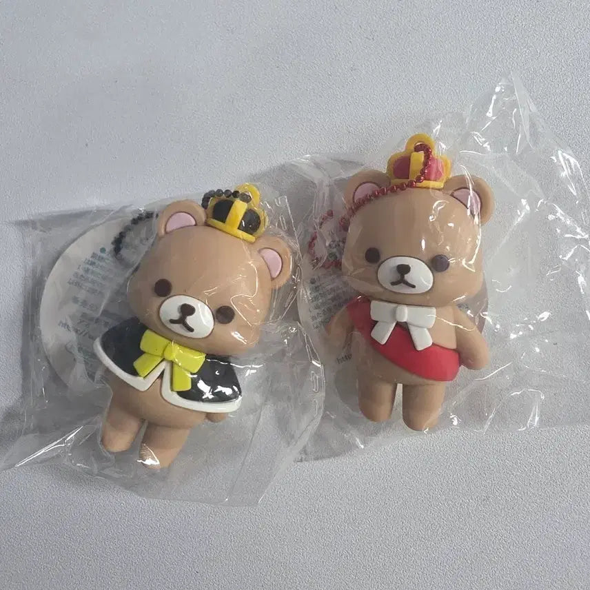 [BUNJANG] Rilakkuma Crown Bear 3D Rubber Mascot Keychain Bundle Set / 리락쿠마 크라운 베어 입체 러버 마스코트 키링 일괄