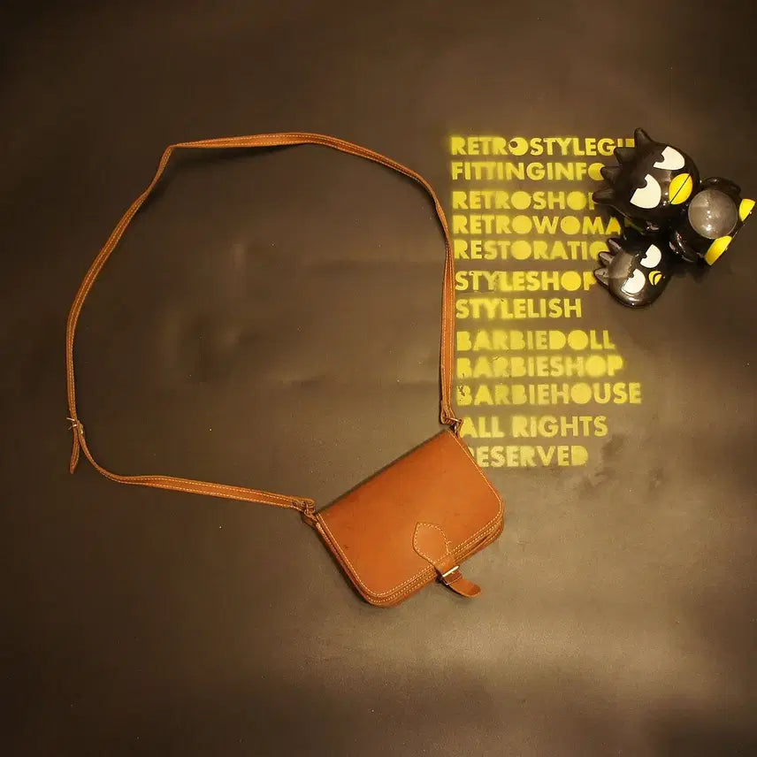 [BUNJANG] Men's Leather Mini Crossbody Bag / Q6986 남성크로스가방 크로스백 남자미니가방 미니백 가죽백 가죽가방 빈티지가방