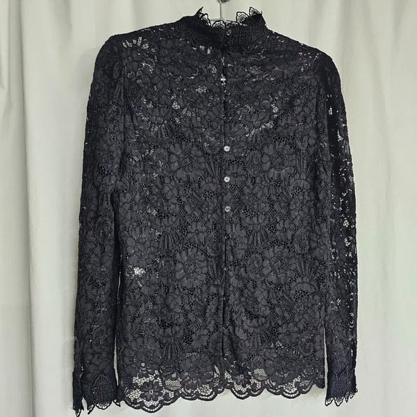 [BUNJANG] Berenice Lace Blouse with Inner Camisole Set / 55[베르니니스] 정품 레이스 블라우스 + 이너 나시 세트