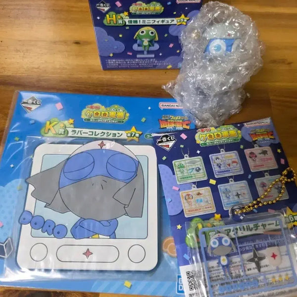 [BUNJANG] Keroro H Prize Mini Figure + J/K Prize Dororo Rubber Keychain & Acrylic Charm Set / 제일복권 케로로 H상 도로로 + J,K상 도로로