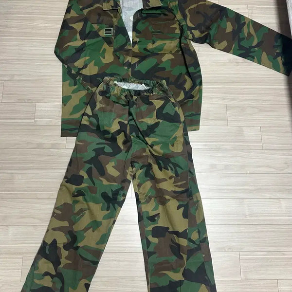 [BUNJANG] Military Camouflage Combat Uniform Set (Top & Bottom) / 군복 상하의 세트